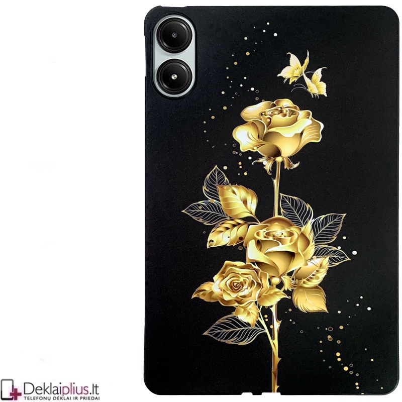Plonas guminis dėklas - su piešiniu (Golden Rose) (Xiaomi Redmi Pad Pro 12.1/Poco Pad 12.1) Plonas guminis dėklas - su piešiniu (Golden Rose) (Xiaomi Redmi Pad Pro 12.1/Poco Pad 12.1)